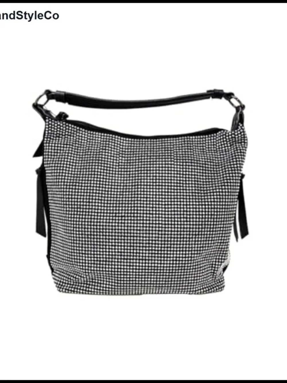Rhinestone Hobo Handbag Faux Leather Crossbody Shoulder Bag Detachable Strap